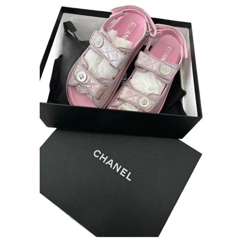 iridescent sandals chanel fake